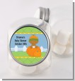 Pumpkin Baby African American - Personalized Baby Shower Candy Jar thumbnail
