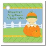 Pumpkin Baby Asian - Personalized Baby Shower Card Stock Favor Tags