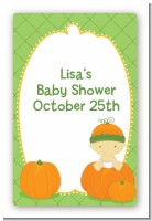 Pumpkin Baby Asian - Custom Large Rectangle Baby Shower Sticker/Labels