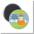 Pumpkin Baby Caucasian - Personalized Baby Shower Magnet Favors thumbnail