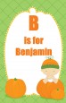 Pumpkin Baby Caucasian - Personalized Baby Shower Nursery Wall Art thumbnail