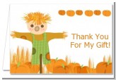 Pumpkin Patch Scarecrow Fall Theme - Thanksgiving Thank You Cards