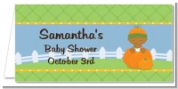 Pumpkin Baby African American - Personalized Baby Shower Place Cards