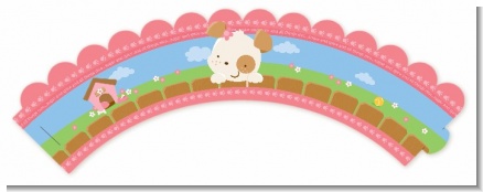 Puppy Dog Tails Girl - Baby Shower Cupcake Wrappers