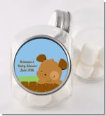 Puppy Dog Tails Boy - Personalized Baby Shower Candy Jar