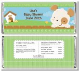 Puppy Dog Tails Neutral - Personalized Baby Shower Candy Bar Wrappers