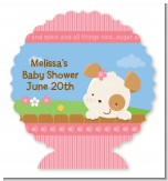 Puppy Dog Tails Girl - Personalized Baby Shower Centerpiece Stand