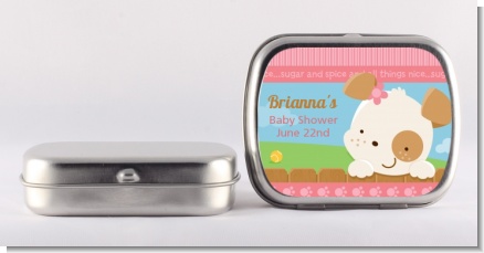 Puppy Dog Tails Girl - Personalized Baby Shower Mint Tins