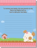 Puppy Dog Tails Girl - Baby Shower Notes of Advice