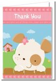 Puppy Dog Tails Girl - Baby Shower Thank You Cards