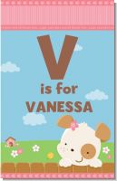 Puppy Dog Tails Girl - Personalized Baby Shower Nursery Wall Art