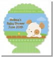 Puppy Dog Tails Neutral - Personalized Baby Shower Centerpiece Stand thumbnail