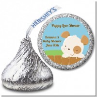 Puppy Dog Tails Neutral - Hershey Kiss Baby Shower Sticker Labels