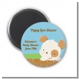 Puppy Dog Tails Neutral - Personalized Baby Shower Magnet Favors thumbnail