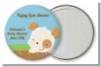 Puppy Dog Tails Neutral - Personalized Baby Shower Pocket Mirror Favors thumbnail