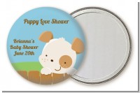 Puppy Dog Tails Neutral - Personalized Baby Shower Pocket Mirror Favors