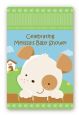 Puppy Dog Tails Neutral - Custom Large Rectangle Baby Shower Sticker/Labels thumbnail