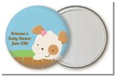 Puppy Dog Tails Girl - Personalized Baby Shower Pocket Mirror Favors