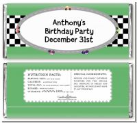 Race Car - Personalized Birthday Party Candy Bar Wrappers