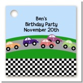 Race Car - Personalized Birthday Party Card Stock Favor Tags