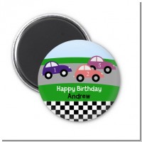 Race Car - Personalized Birthday Party Magnet Favors