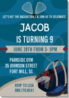 Racquetball - Birthday Party Invitations