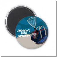 Racquetball - Personalized Birthday Party Magnet Favors
