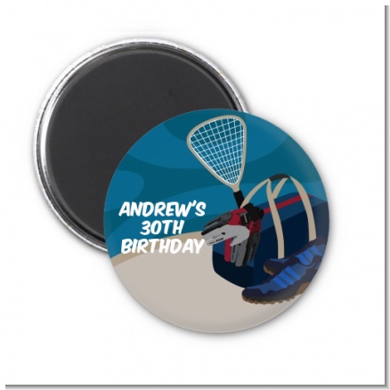 Racquetball - Personalized Birthday Party Magnet Favors