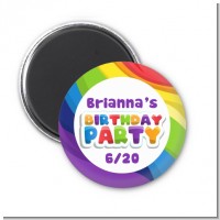 Rainbow - Personalized Birthday Party Magnet Favors