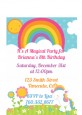 Rainbow Unicorn - Birthday Party Petite Invitations thumbnail