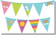Rainbow Unicorn - Birthday Party Themed Pennant Set thumbnail