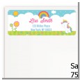 Rainbow Unicorn - Birthday Party Return Address Labels thumbnail