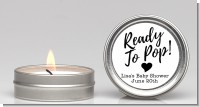 Ready To Pop Black and White - Baby Shower Candle Favors