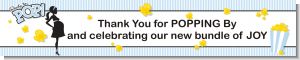 Ready To Pop Blue - Personalized Baby Shower Banners