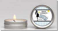 Ready To Pop Blue - Baby Shower Candle Favors