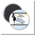 Ready To Pop Blue - Personalized Baby Shower Magnet Favors thumbnail