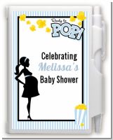 Ready To Pop Blue - Baby Shower Personalized Notebook Favor