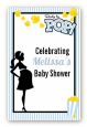 Ready To Pop Blue - Custom Large Rectangle Baby Shower Sticker/Labels thumbnail