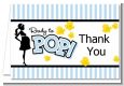 Ready To Pop Blue - Baby Shower Thank You Cards thumbnail