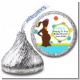 Ready To Pop Colorful Dots - Hershey Kiss Baby Shower Sticker Labels thumbnail