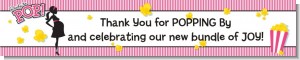 Ready To Pop Dark Pink - Personalized Baby Shower Banners