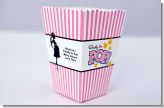 Ready To Pop Dark Pink - Personalized Baby Shower Popcorn Boxes