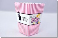 Ready To Pop Dark Pink - Personalized Baby Shower Popcorn Boxes