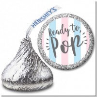 Ready To Pop Gender Reveal - Hershey Kiss Baby Shower Sticker Labels