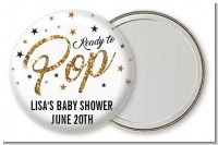 Ready To Pop Gold Glitter - Personalized Baby Shower Pocket Mirror Favors