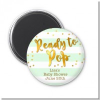 Ready To Pop Gold - Personalized Baby Shower Magnet Favors