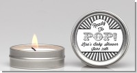 Ready To Pop Gray Stripes - Baby Shower Candle Favors