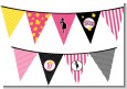 Ready To Pop Dark Pink - Baby Shower Themed Pennant Set thumbnail