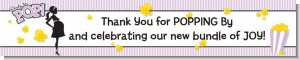 Ready To Pop Purple - Personalized Baby Shower Banners