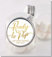 Ready To Pop Metallic - Personalized Baby Shower Candy Jar